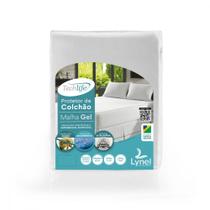 Lençol Impermeável Queen 160x200x40cm Techlife Malha Gel Branco Lynel
