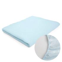 Lençol Infantil Com Elástico Avulso Liso para Berço Padrão 1,30 x 60cm Baby Papi Têxtil Cor:Azul Claro