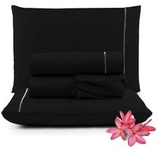 Lençol King 04 Peças Percal 400 fios Ponto Palito