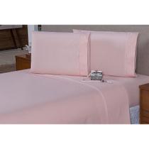 Lençol King 3 Pçs Fronhas Com Ponto Palito Percal 180 Fios