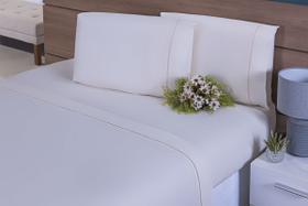 Lençol King 3 Peças C/Elástico Percal 100% Algodão 200 Fios Palha