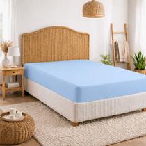 Lençol King 300 Fios Com Elástico 1 Peça Roupa de Cama Box Percal de Algodão Tecido Super Macio