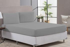 Lençol King Algodão 3 Peças Cinza Hotel Hospedaria Lençol King Algodão 3 Peças Cinza Hotel Hospedaria