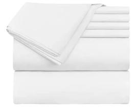 Lençol King Avulso S/Elástico 400 Fios MicroPercal- Branco Lençol King Avulso S/Elástico 400 Fios MicroPercal- Branco