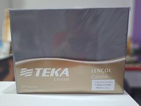 Lençol King com elástico liso Teka Crystal