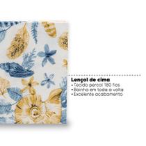 Lençol King De Cima Bainha Estampado Percal 180 Fios