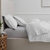 Lençol King Elástico 150 Fios Algodão Premium Cinza