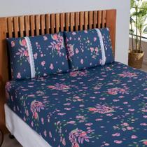Lençol King Estampado Com Elástico Malha 100% Algodão Macio