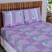 Lençol King Estampado Com Elástico Malha 100% Algodão Macio