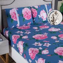 Lençol King Estampado Com Elástico Malha 100% Algodão Macio Lençol King Estampado Com Elástico Malha 100% Algodão Macio