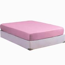 Lençol King Size com Elástico Avulso Percal 200 Fios 100% Algodão 01 Peça Lindo Macio Cama Box ROSA