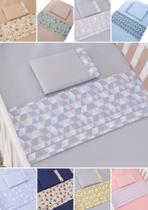 lençol kit mini berço 3 peças com fronha em toque macio 99% algodão ponto palito lençol kit mini berço 3 peças com fronha em toque macio 99% algodão ponto palito