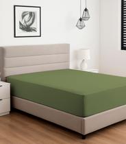 Lençol Liso Casal Com Elástico Vivaldi Verde Lençol Liso Casal Com Elástico Vivaldi Verde