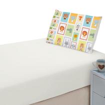 Lençol Liso Elásticado + Fronha Estampada Decorativa
