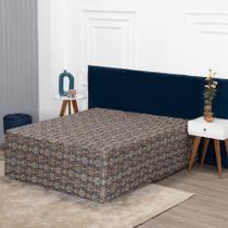 Lençol Luva King Cama Conjugada Colchão e Box Malha Estampada 1 Peça