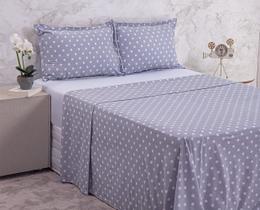 Lençol Malha Maria C/ Chumbo Casal 4 Peças