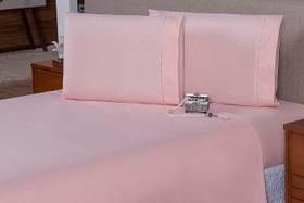 Lençol Melissa Queen 3 pçs Fronhas c/ Ponto Palito Micropercal Toque Acetinado