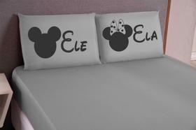 Lençol microfibra casal queen elasticado + 02 fronhas estampadas