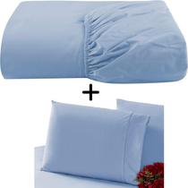 Lençol Mini Cama C/ Elástico + Fronha 70x50 Percal 200 Fios