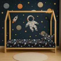 Lençol Mini Cama Montessoriana 70x150 C/ Elástico + Fronha