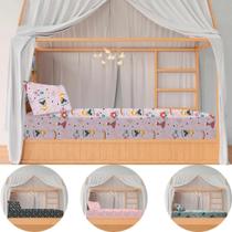 Lençol Mini Cama Montessoriana Com Elástico Infantil Princes