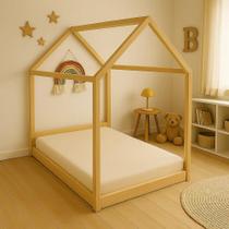 Lençol Mini Cama Montessoriana Com Elástico Percal 2 Palha N Lençol Mini Cama Montessoriana Com Elástico Percal 2 Palha N