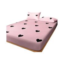 Lençol Moderno Em Forma De Coração Com Estampa Geométrica Fosca Para Cama