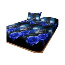 Lençol Moderno Fosco Com Estampa De Plantas, Flores E Animais Para Cama De Quarto