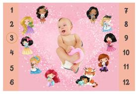 Lençol Painel Cenário Fotos Marcador MDF Mesversário Princes