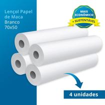 Lençol Papel Hospitalar Descartavel Maca 70x50 4 rolos