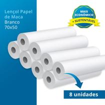Lençol Papel Hospitalar Descartavel Maca 70x50 8 rolos