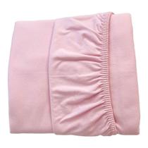 Lençol para Berço 1 Peça Malha Penteada Fio 30 Rosa c/ Elástico