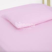 Lençol para Berço 1 Peça Percal 180 Fios Rosa c/ Elástico