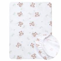 Lençol Para Berço Americano Estampado 150 Fios Com Elástico 1,30mx70cm - Papi Baby
