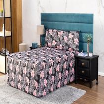 Lençol Para Box Conjugado Casal Padrão Malha Estampada Com Elástico Avulso