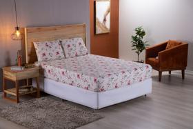 Lençol Para Cama Casal Queen Estampado Tecido Macio 400 Fios 3 Peças Lençol Para Cama Casal Queen Estampado Tecido Macio 400 Fios 3 Peças