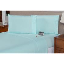 Lençol Para Cama Queen 40cm 4 pçs Ponto Palito 200 fios 100% algodão