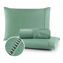 Lençol para cama Solteiro 3 Peças 400 Fios Ponto Palito 100% Algodão Lençol para cama Solteiro 3 Peças 400 Fios Ponto Palito 100% Algodão