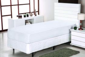 Lençol para Cama Solteiro com Elástico Altura 30cm Branco