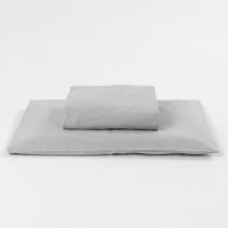 Lençol Para Mini Cama com Elástico e Fronha Cinza