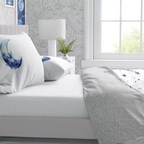 Lençol Percal Mais 2 Fronhas Print Lua