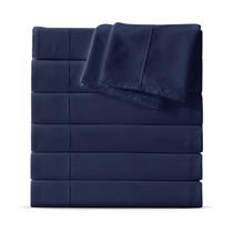 Lençol plano, pacote com 6, Maple & Stone Queen Navy, 229x259 cm