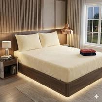 Lençol Plush Flannel Elástico Avulso Manta Macio Inverno King