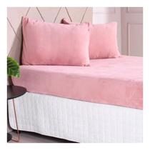 Lençol Plush Flannel Elástico Avulso Manta Macio Inverno Solteiro