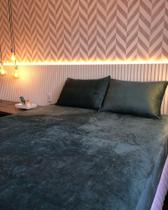 Lençol Plush/SOFT QUEEN Size Microfibra Com Elástico + 2 Fronhas Plush Com Zíper