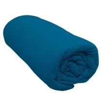 Lençol Portallar King Com Elástico Malha 100% Algodão Premiun Classic Azul