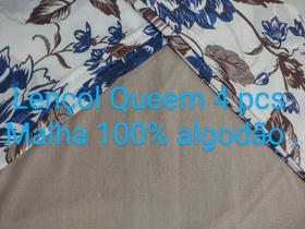 Lençol Queem malha .4 PCs Lençol Queem malha .4 PCs