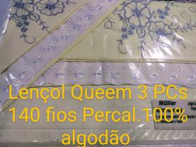 Lençol Queem percal 140 fios .3 PCs Lençol Queem percal 140 fios .3 PCs