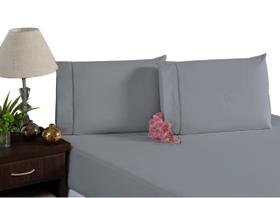 LENÇOL QUEEN 3 Pç. 100% ALGODÃO PERCAL 200 FIOS PONTO PALITO