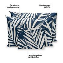 Lençol Queen 3 Pçs Estampado C/ Fronhas Percal 180 Fios 40cm Altura